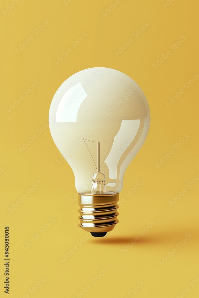 Light bulb isolate on background, symbolizes innovation and bright ideas in design Light bulb isolate on background, symbolizes innovation and bright ideas in design