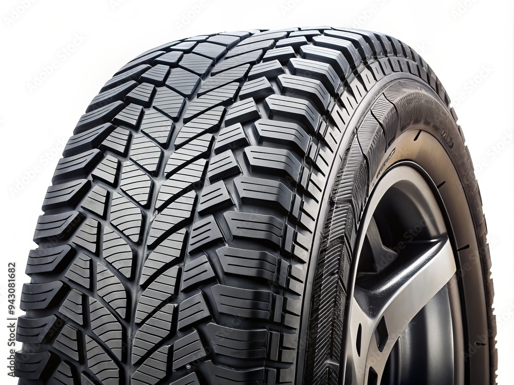 Deeply grooved treads and chunky lugs carve aggressively into dirt and ...