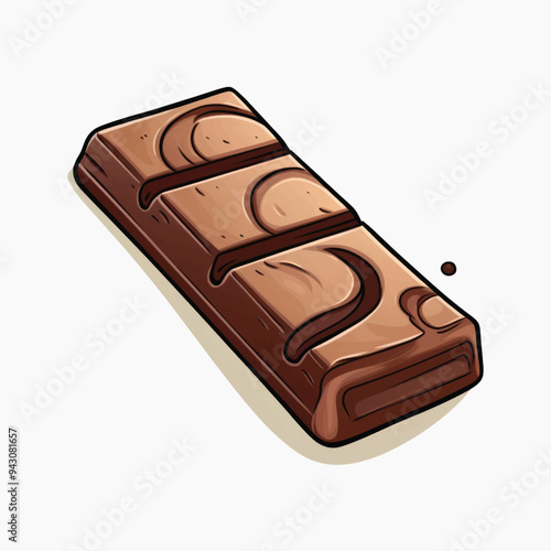 Delicious chocolate bar illustration