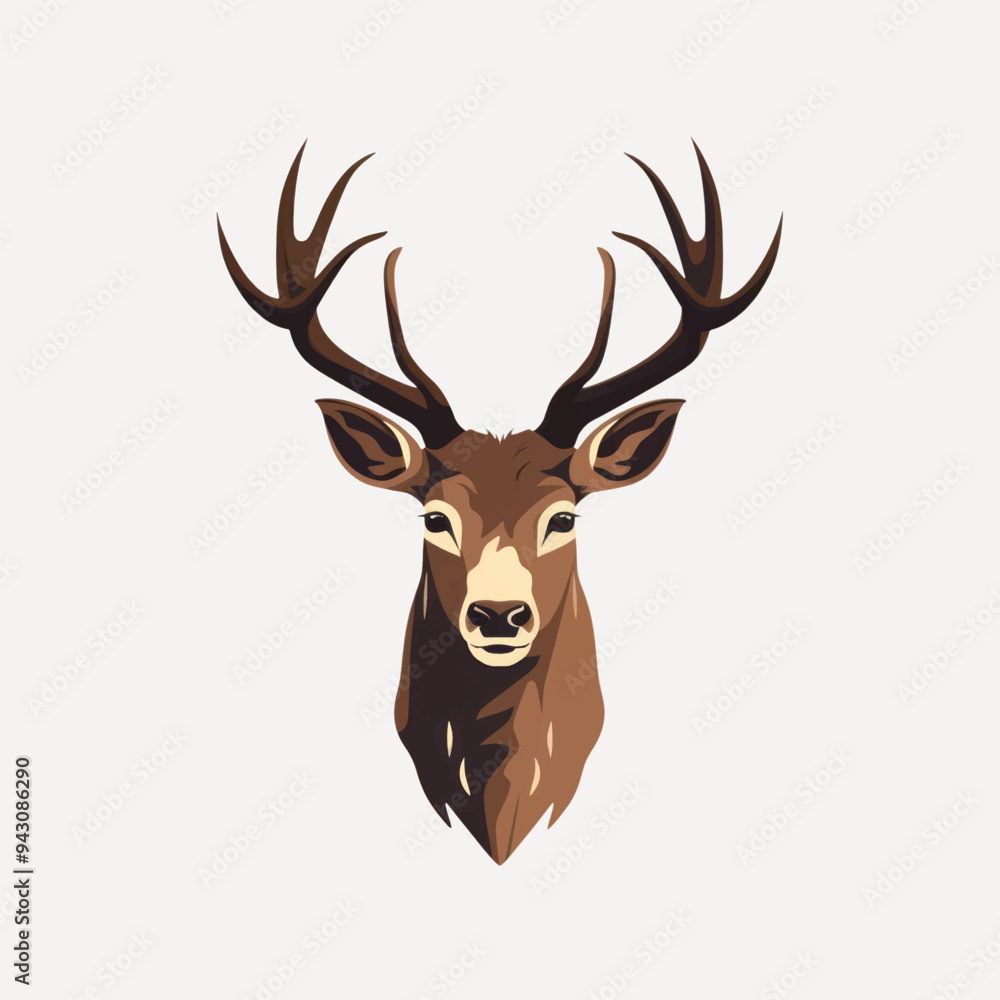 Majestic deer head illustration Majestic deer head illustration