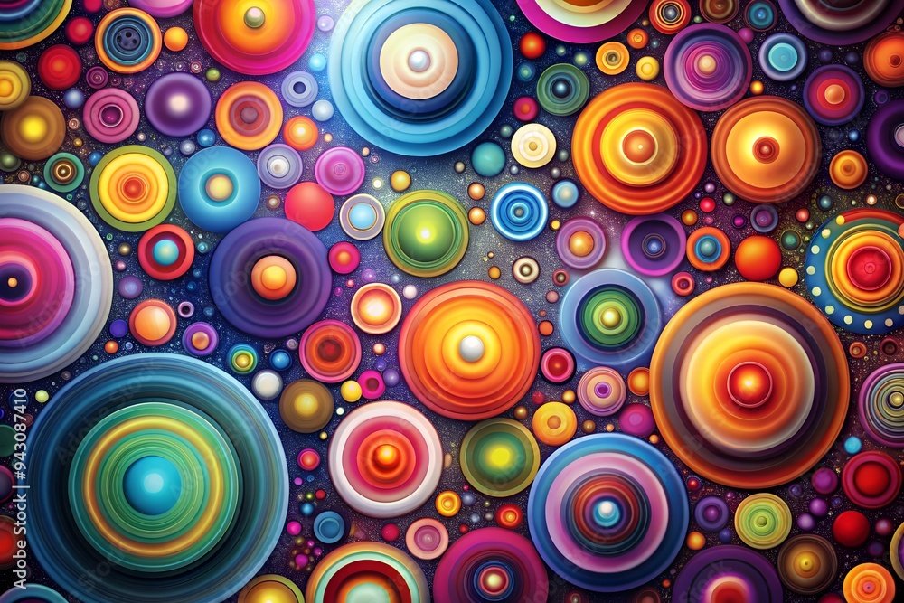 Craft a visually striking abstract background featuring circle colorful Craft a visually striking abstract background featuring circle colorful
