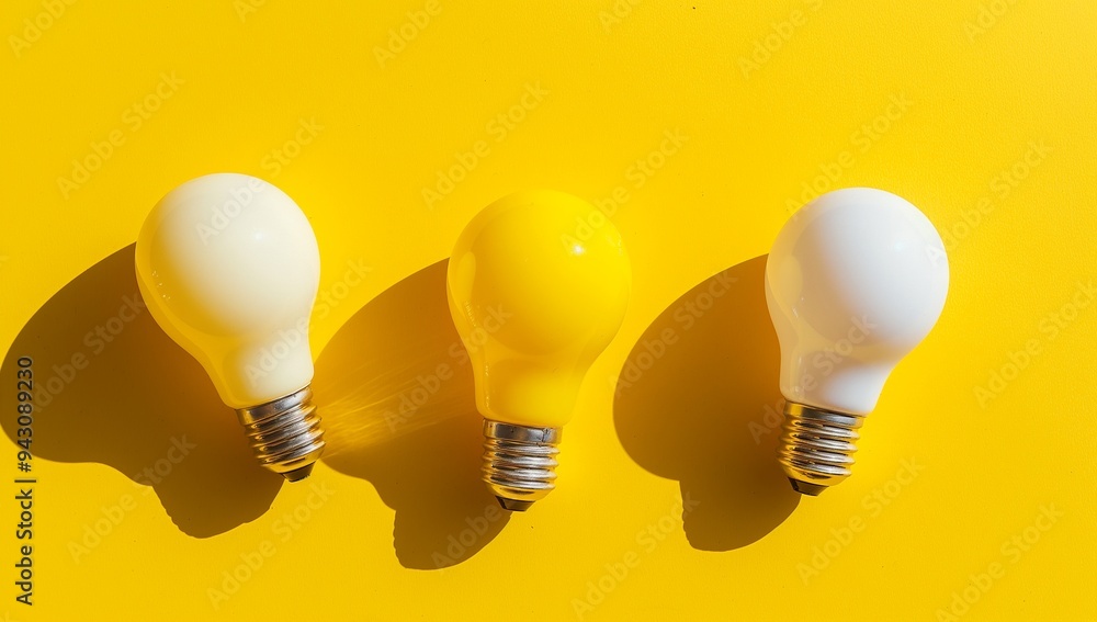 Light bulbs arranged to symbolize bright ideas and modern inspiration Light bulbs arranged to symbolize bright ideas and modern inspiration