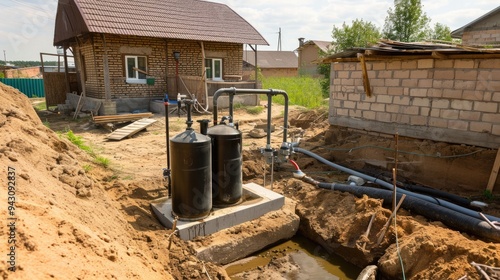 Complete Water Supply System Installation with Borehole, Pump, and Insulation for Home