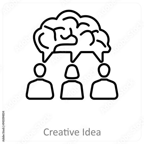 Creative idea and innovative icon concept