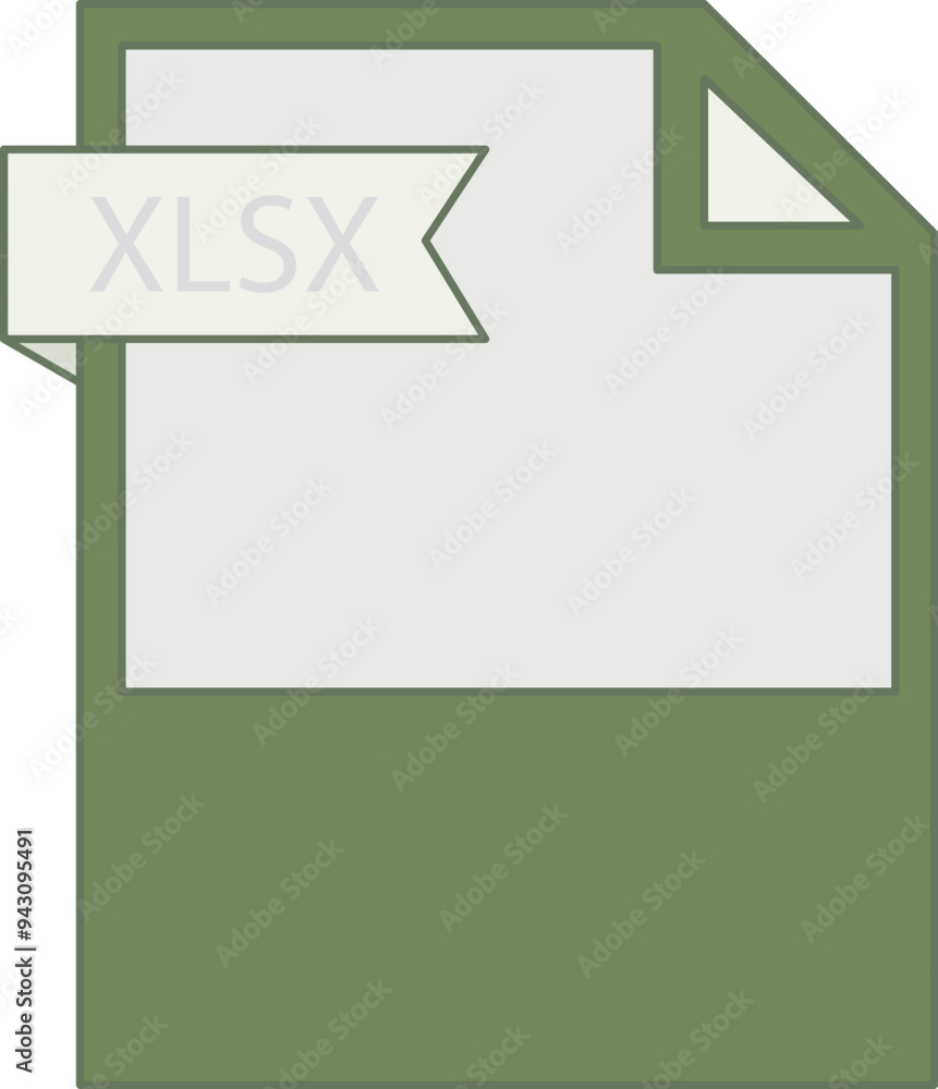 XLSX File format icon minimal XLSX File format icon minimal