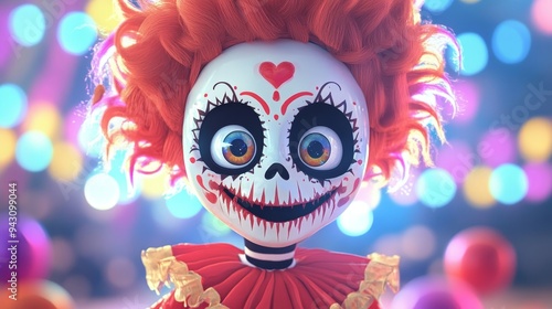 Adorable Halloween Circus Freak Show in Playful 3D Characters