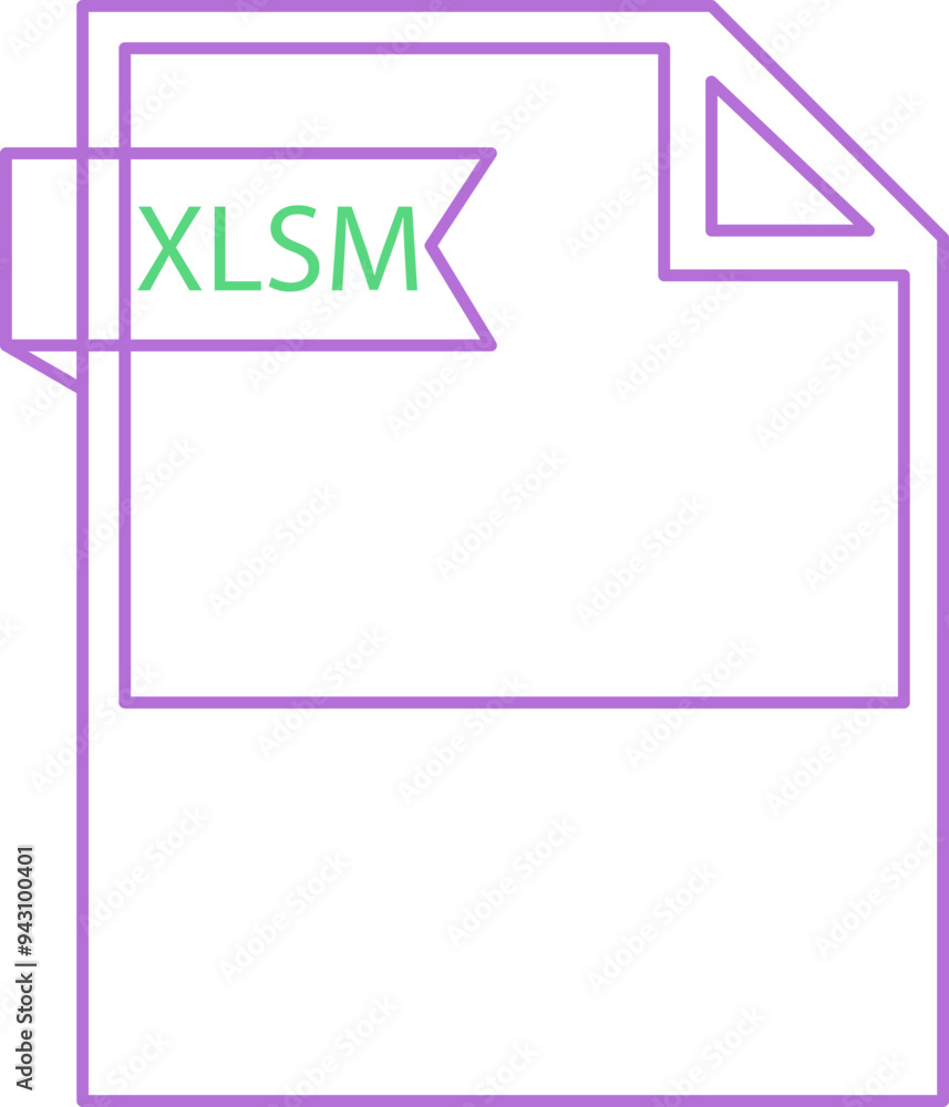XLSM File format icon minimal XLSM File format icon minimal