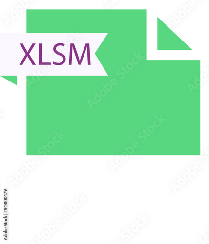 XLSM File format icon roe color fill