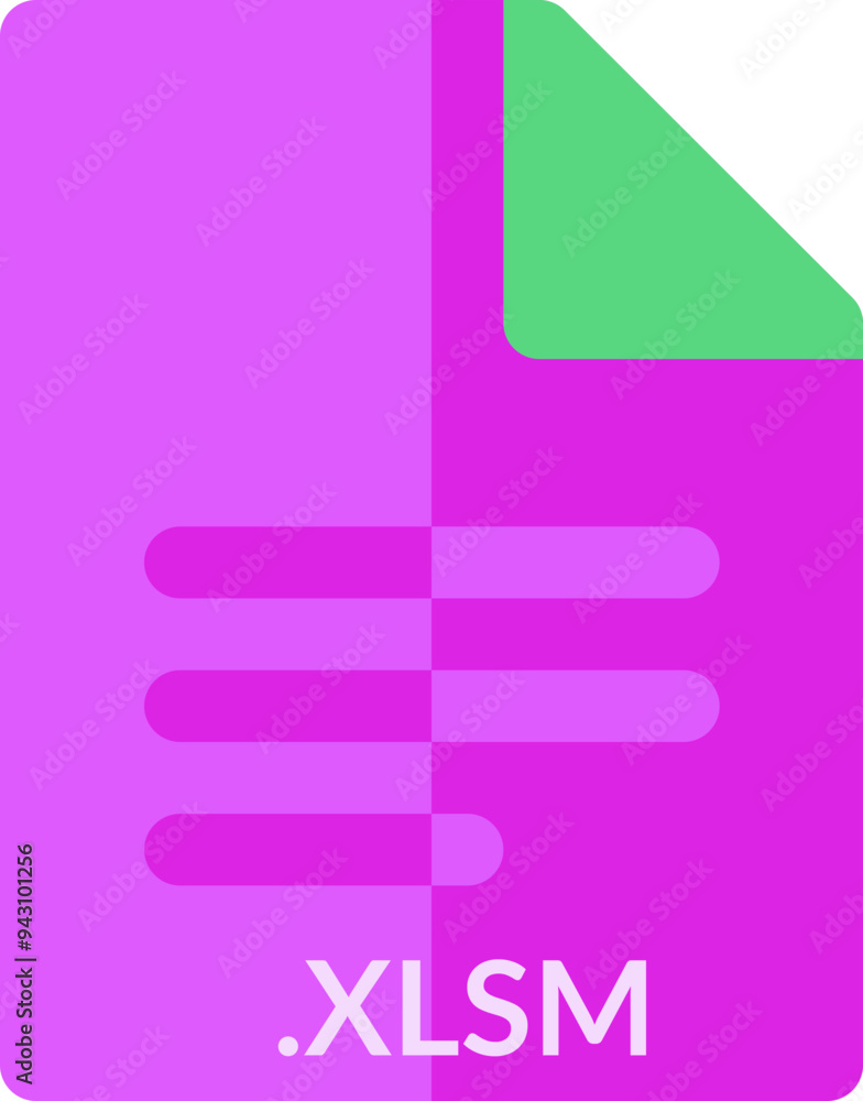 XLSM icon 2 color combination mixture XLSM icon 2 color combination mixture