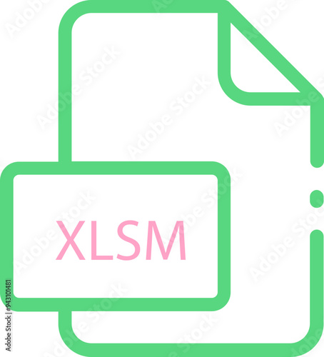 Old brick fill XLSM file icon