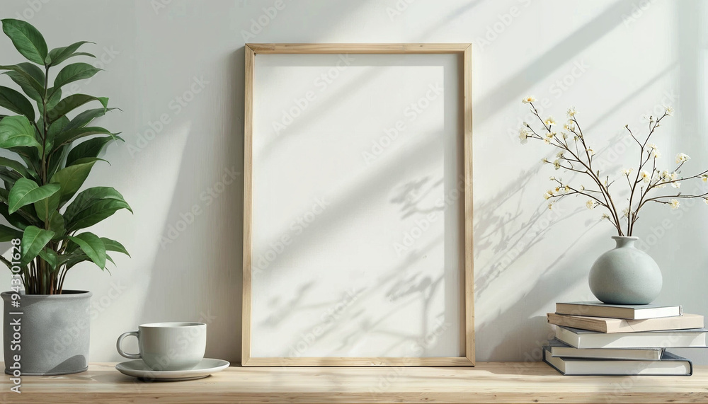 interior design and empty poster frame for mockup interior design and empty poster frame for mockup