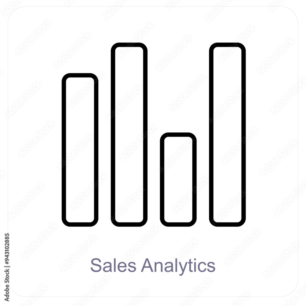 Sales Analytics and statistics icon concept Sales Analytics and statistics icon concept