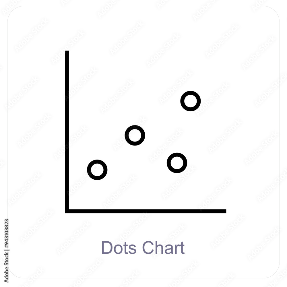 Dots Chart and diagram icon concept Dots Chart and diagram icon concept