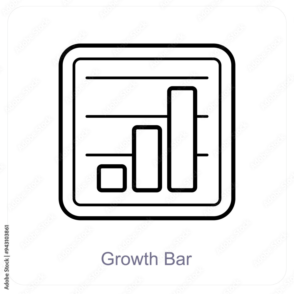 Growth Bars and diagram icon concept Growth Bars and diagram icon concept