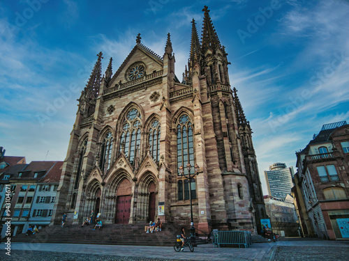 Church in Mulhouse - City in the Alsace region (France)