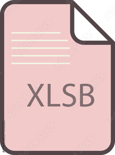 XLSB File icon fill and outline rounded corners