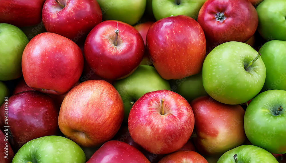 Red and green apples. Background of ripe apples. fresh or organic, food concept Red and green apples. Background of ripe apples. fresh or organic, food concept