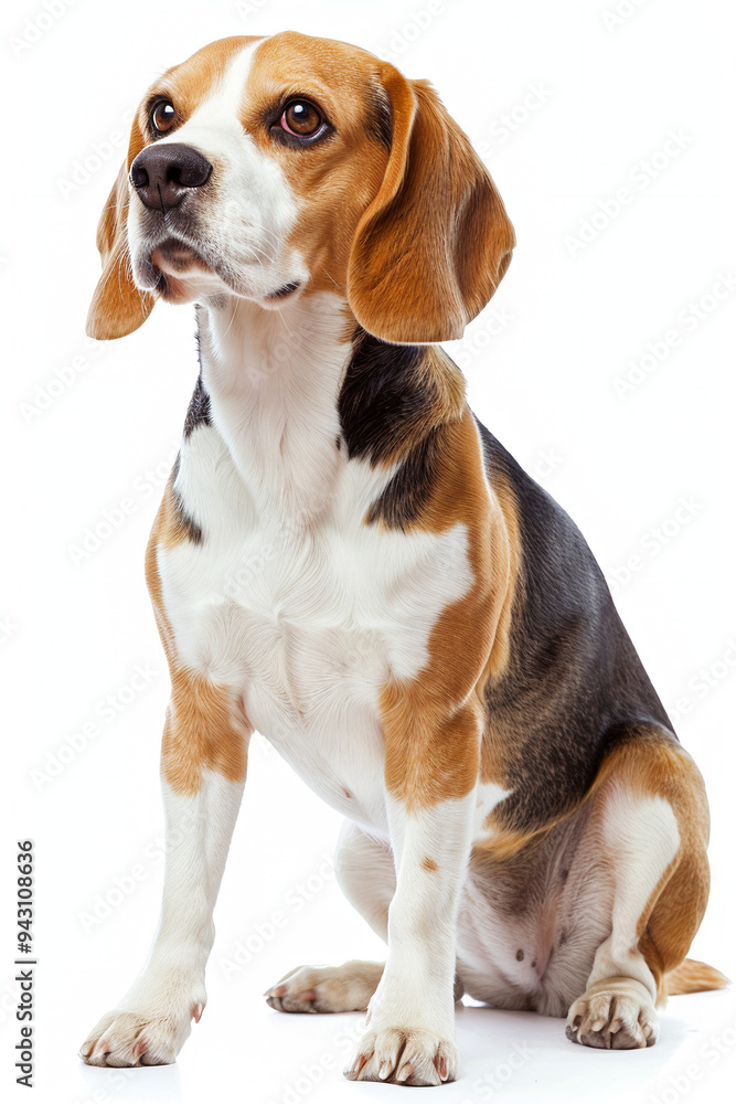 Beagle Dog Breed, isolated on white background Beagle Dog Breed, isolated on white background
