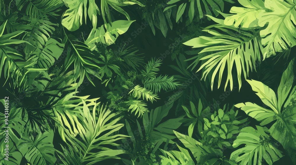 Dense tropical rainforest landscape Dense tropical rainforest landscape