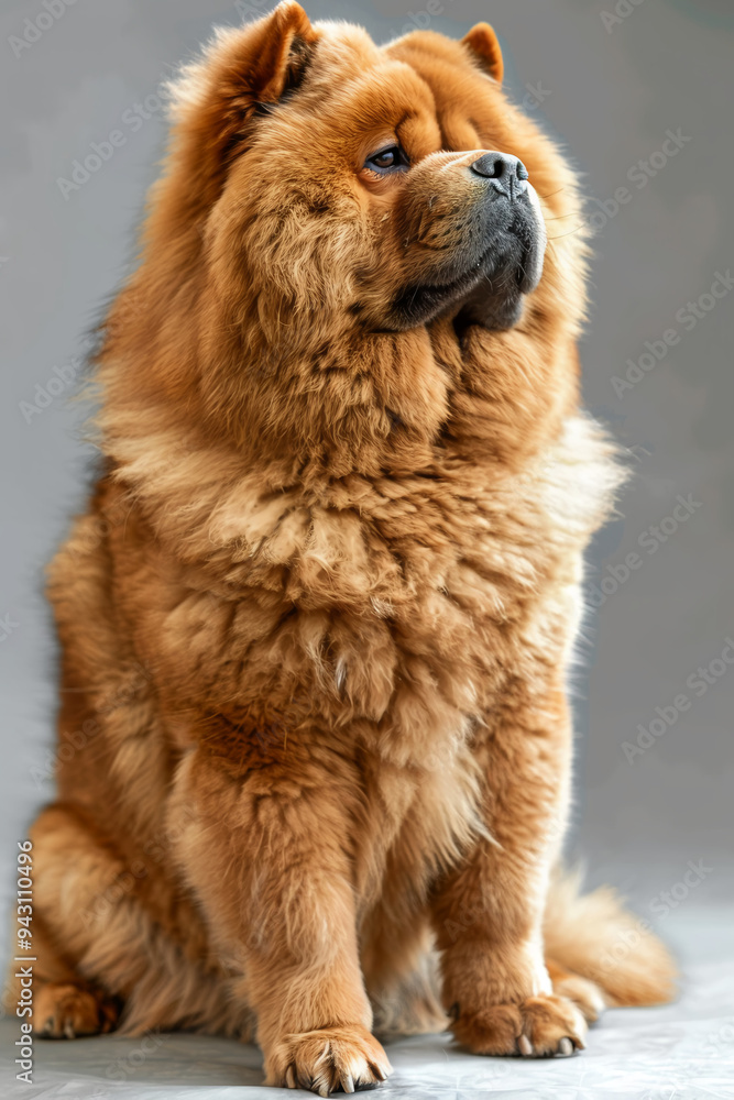 Chow Chow Dog Breed, isolated on white background Chow Chow Dog Breed, isolated on white background