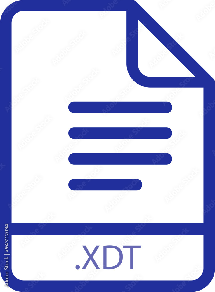 XDT File minimal icon with symbol XDT File minimal icon with symbol