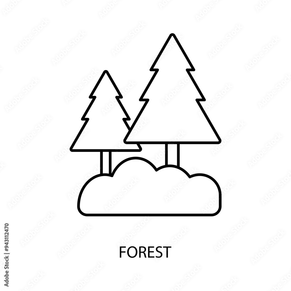 forest concept line icon. Simple element illustration. forest bike concept outline symbol design. forest concept line icon. Simple element illustration. forest bike concept outline symbol design.
