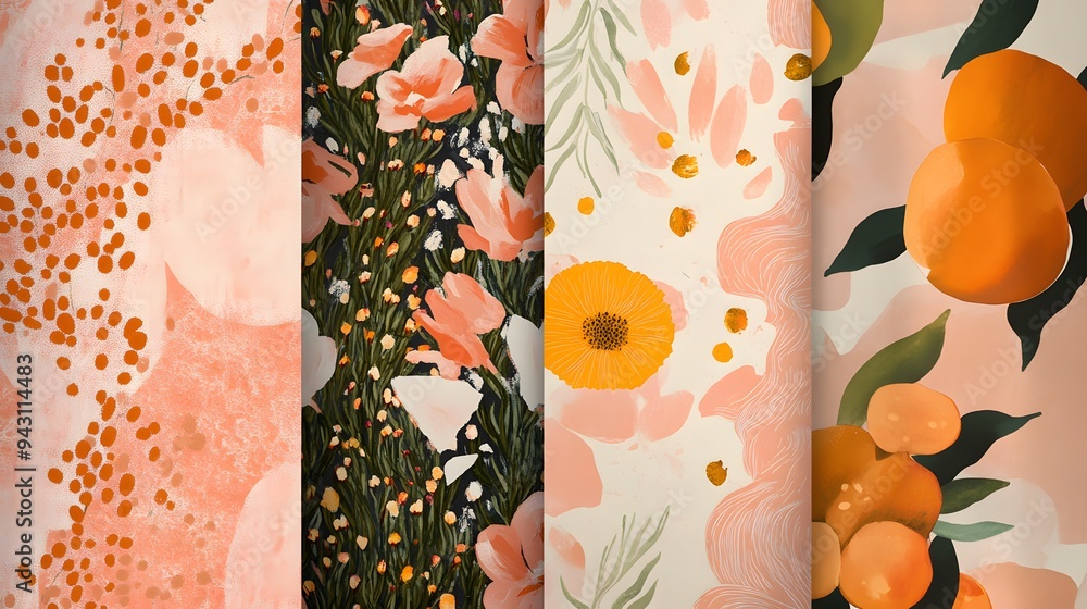 Nostalgic storytelling through custom patterns and hand-drawn doodles in soft Peach Fuzz tones layered in a maximalist style Nostalgic storytelling through custom patterns and hand-drawn doodles in soft Peach Fuzz tones layered in a maximalist style