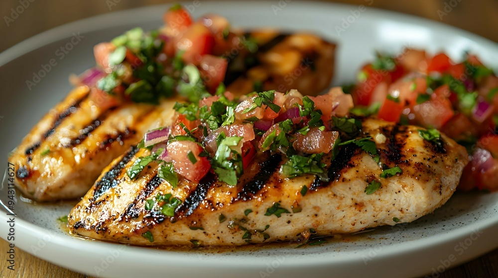 Grilled Chicken Breast with Tomato Salsa Grilled Chicken Breast with Tomato Salsa