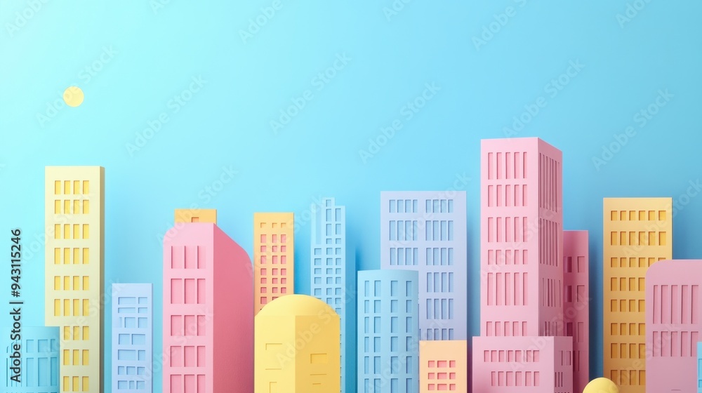 Color City Buildings High Building Background Color City Buildings High Building Background