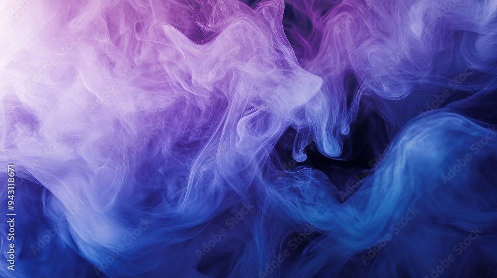 Abstract smoke-like patterns in deep blues and purples, ethereal and mysterious Abstract smoke-like patterns in deep blues and purples, ethereal and mysterious
