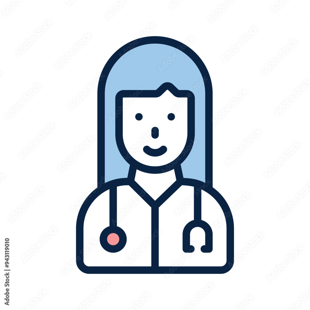 Trend doodle icon of health professional, premium vector Trend doodle icon of health professional, premium vector