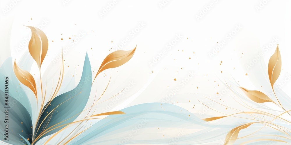 Luxurious Minimalist Abstract Art: Golden Floral Lines and Organic Shapes on Watercolor Background. Elegant Vector Design for Banners, Posters, and Packaging. Versatile Artistic Template with Copyspac Luxurious Minimalist Abstract Art: Golden Floral Lines and Organic Shapes on Watercolor Background. Elegant Vector Design for Banners, Posters, and Packaging. Versatile Artistic Template with Copyspac
