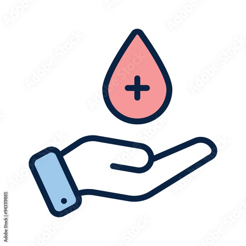 An amazing vector design of blood donation in editable style, premium icon