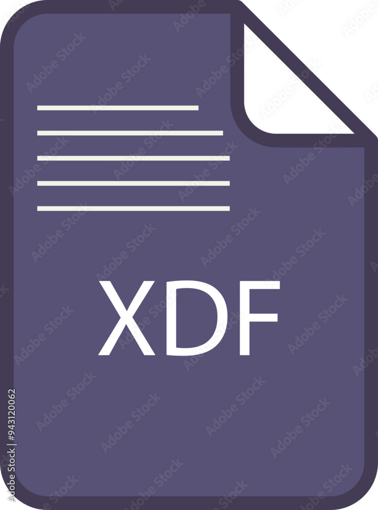 XDF File icon fill and outline rounded corners XDF File icon fill and outline rounded corners