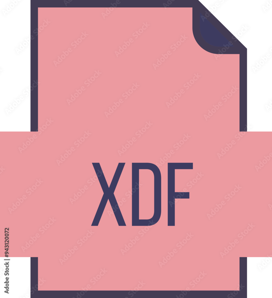 XDF File icon fill and outline crisp corners XDF File icon fill and outline crisp corners