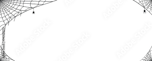 spider web for halloween decor. hand drawn vector illustration.