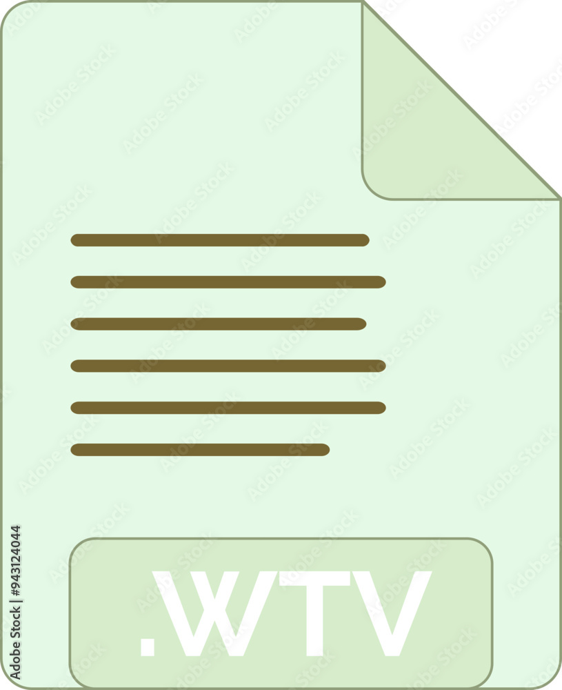 WTV File icon minimal fill WTV File icon minimal fill