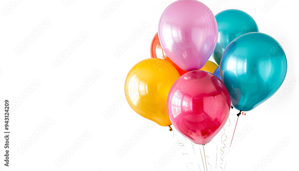 Color balloon on white background. Celebration time Color balloon on white background. Celebration time