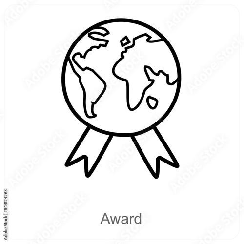 Award and global icon concept