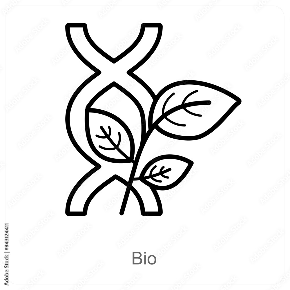 Bio and biology icon concept Bio and biology icon concept