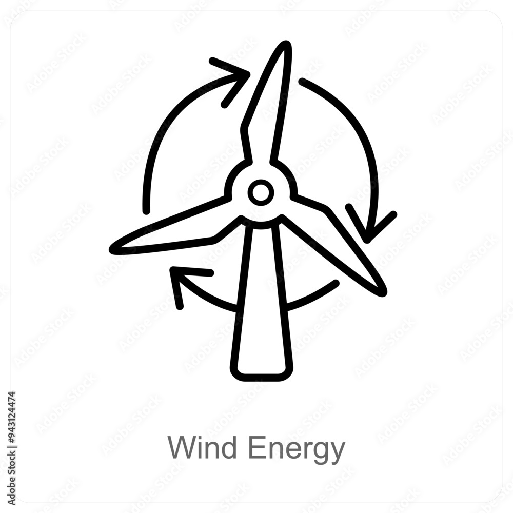 Wind Energy and recycling icon concept Wind Energy and recycling icon concept
