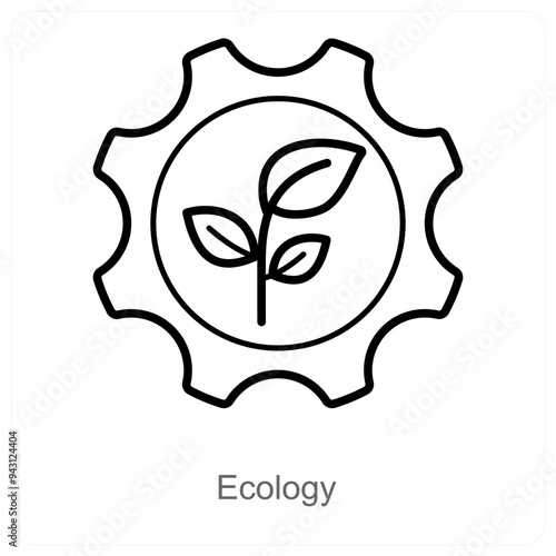 Ecology and ecological icon concept