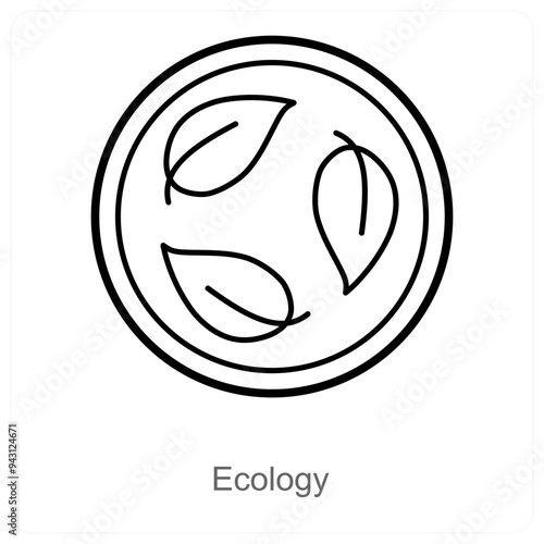Ecology and ecological icon concept