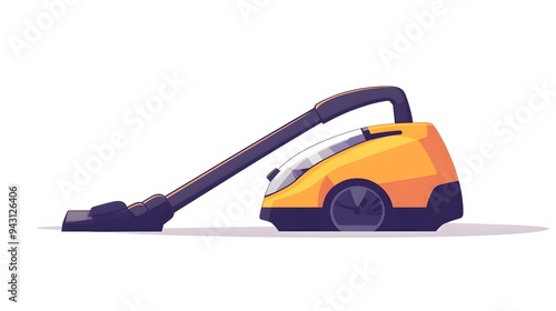 Cartoon Vacuum Cleaner Illustration. photo