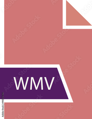 WMV File format icon shape photo