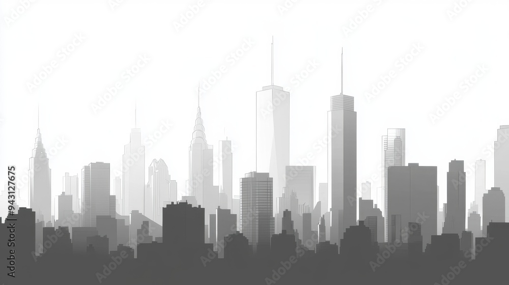 Fototapeta premium Urban Architecture Silhouette