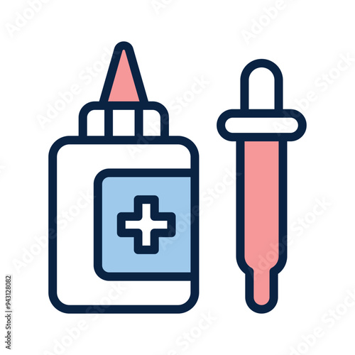 Editable icon of nasal spray, nose spray vector design