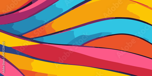 Colorful Cartoon Theme Abstract Background. Vibrant and Playful Colorful Abstract Cartoon-Themed Multi color Background for Creative and Joyful Artistic Expression. Colorful cartoon theme Background