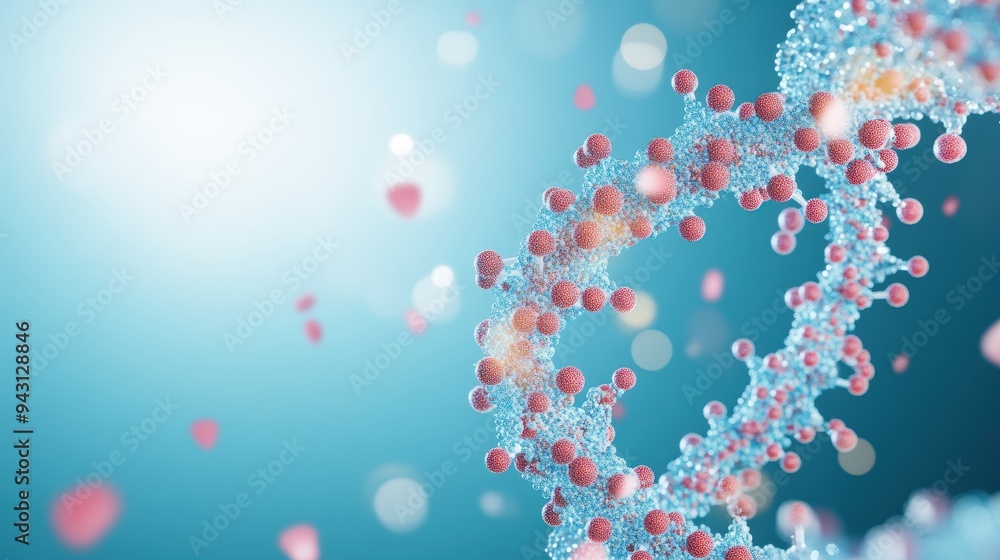 A detailed image of a protein molecule captured using electron microscopy, showcasing its complex three dimensional structure. A detailed image of a protein molecule captured using electron microscopy, showcasing its complex three dimensional structure.