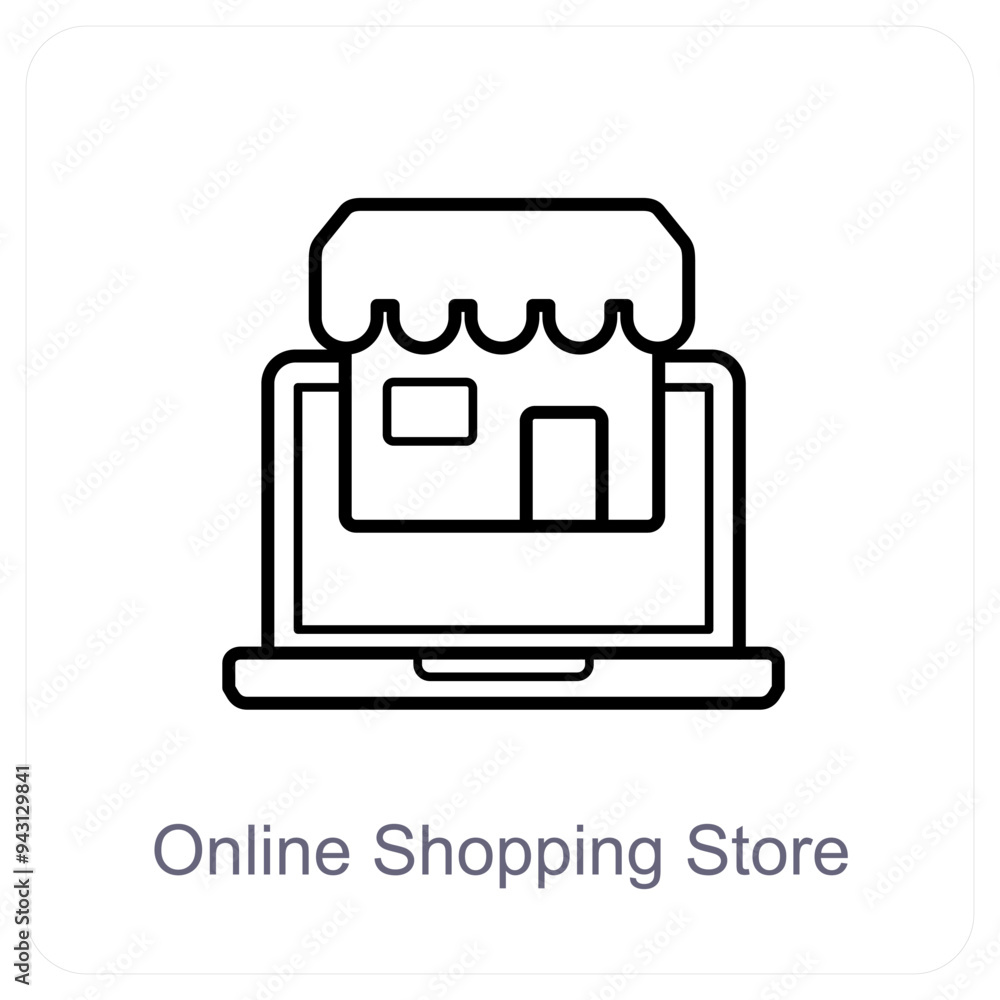 Online Shopping and shopping icon concept Online Shopping and shopping icon concept